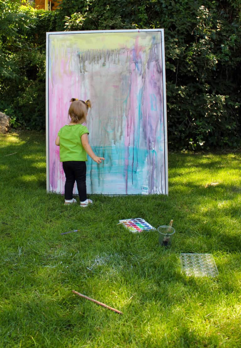 DIY Extra Large Wall Art . Summertime Spray Bottle Art