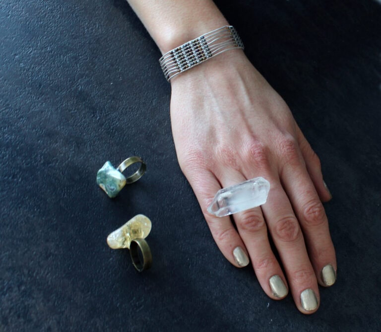DIY Crystal Statement Cocktail Ring