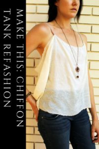 Make This Chiffon Draped Tank with this Simple DIY Refashion