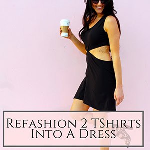 2 tshirt dress refashion