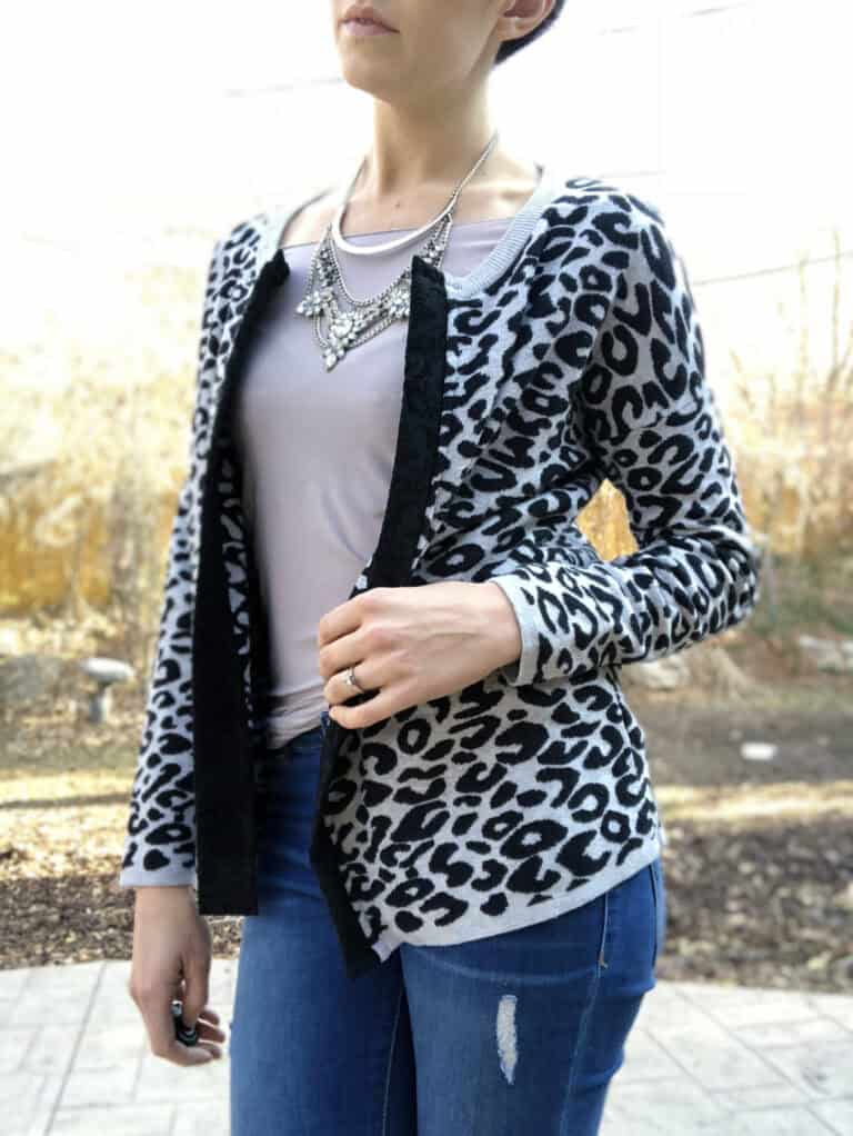 Refashion a Sweater into an open cute Cardigan