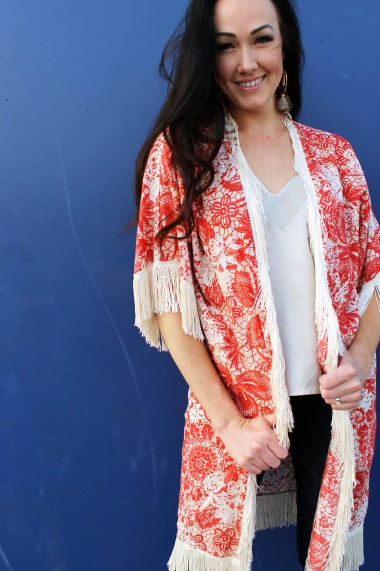 How to make a free people inspired DIY boho kimono with sleeves from scratch!