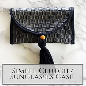 Basic Clutch sunglasses holder with FREE pdf printable pattern download small