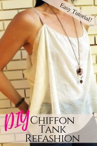 DIY this chiffon draped tank in less than 30 minutes .