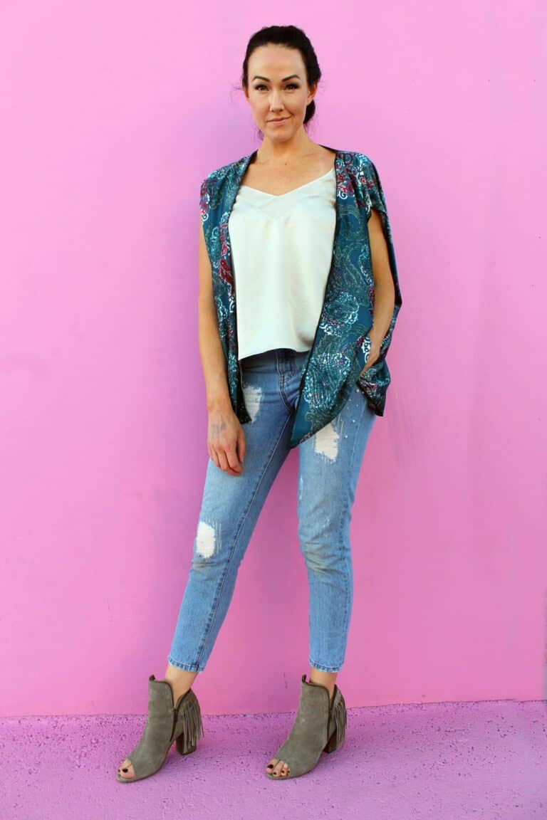 how to make an easy DIY kimono