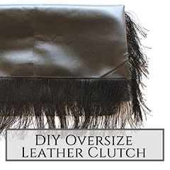 DIY Oversize Leather Clutch small