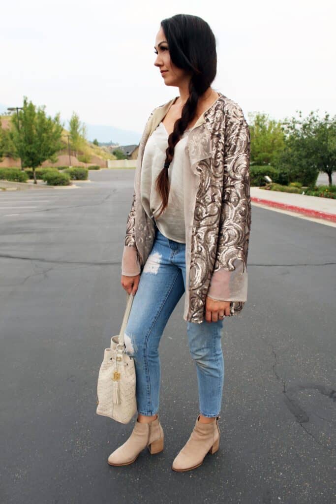 How to make a DIY Sequin Jacket Cardigan full tutorial