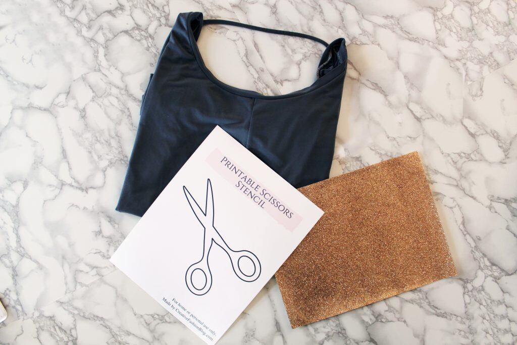 Printable Scissors Stencil supplies