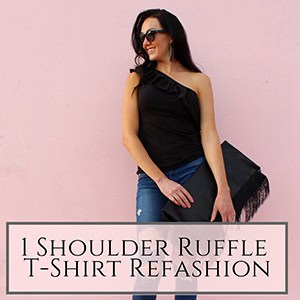 one shoulder ruffle top