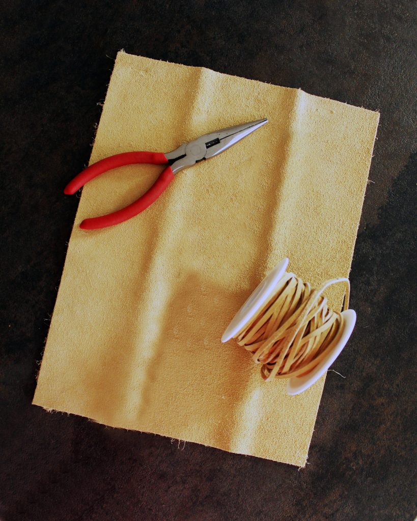DIY leather teardrop earrings