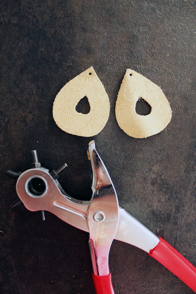 DIY leather boho earrings jewelry making tutorial from scratch