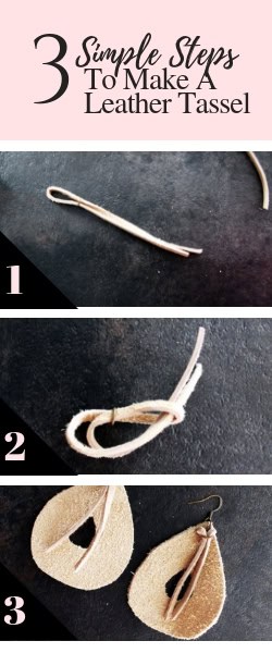 DIY leather teardrop earrings easy jewelry making tutorial from scratch