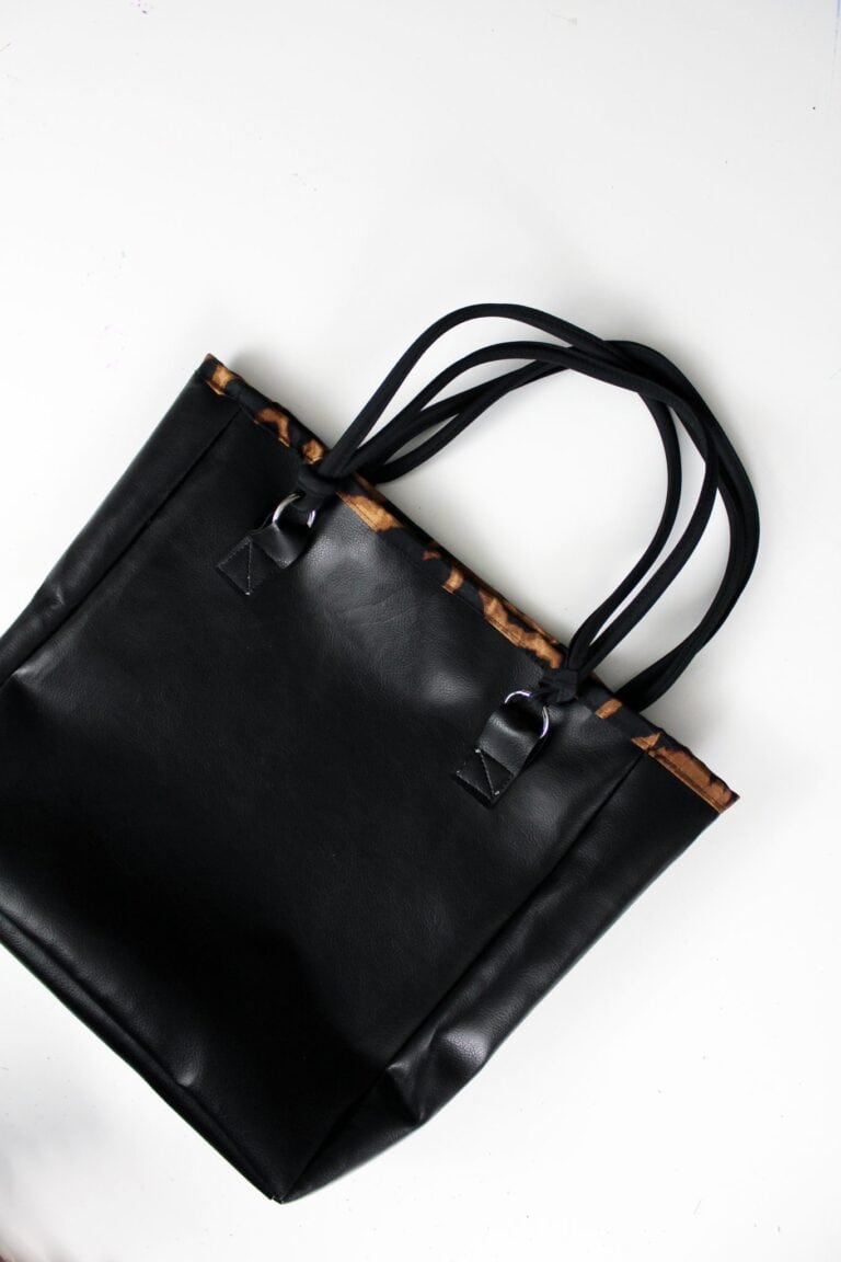 How to make a lined diy leather tote bag
