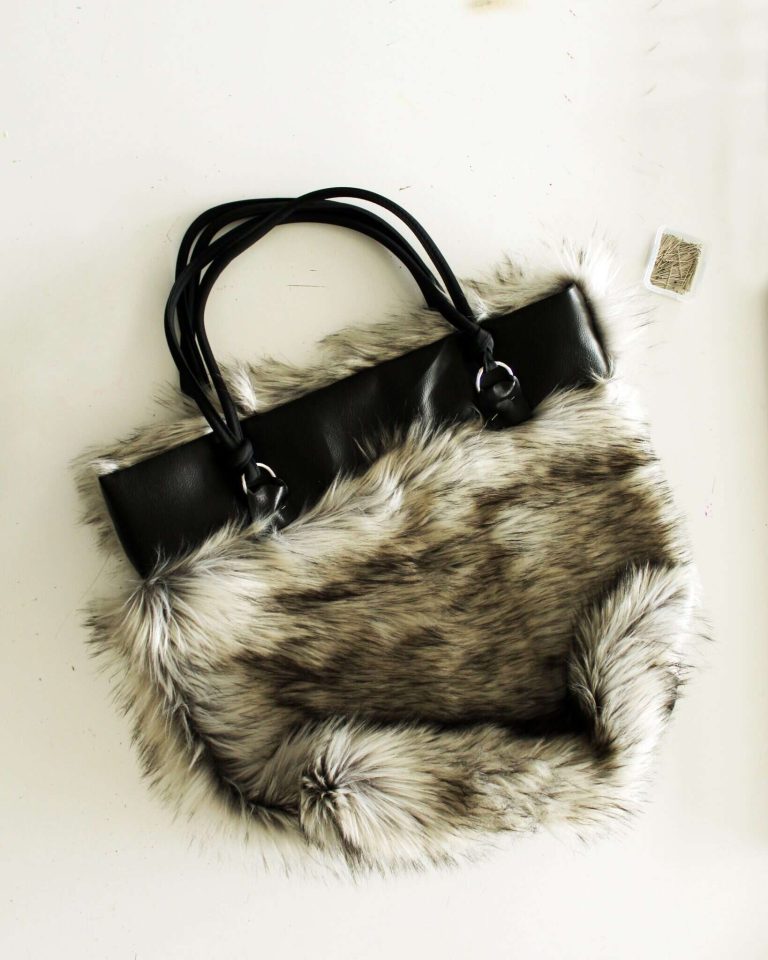 How to make a tote with fur and leather