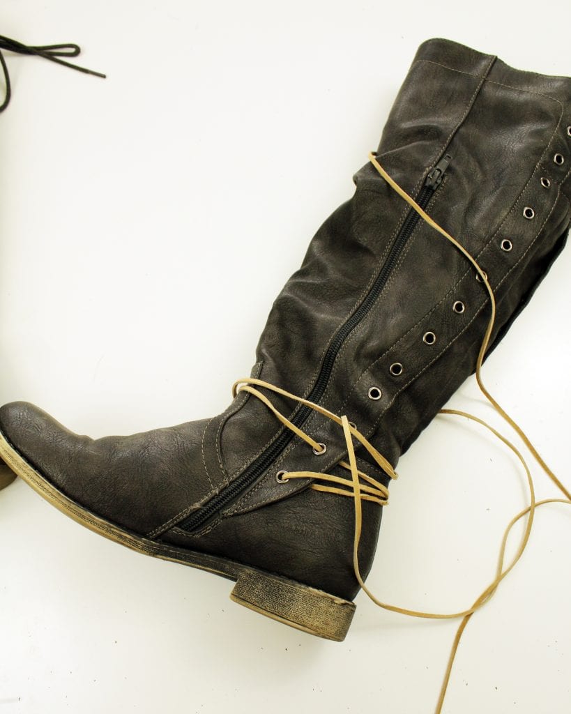 Refashion Your Boots In Just Ten Minutes with Simple Suede Lace