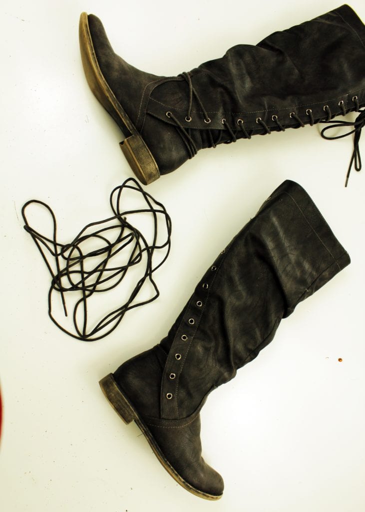 Refashion Your Boots In Just Ten Minutes with Suede Lace