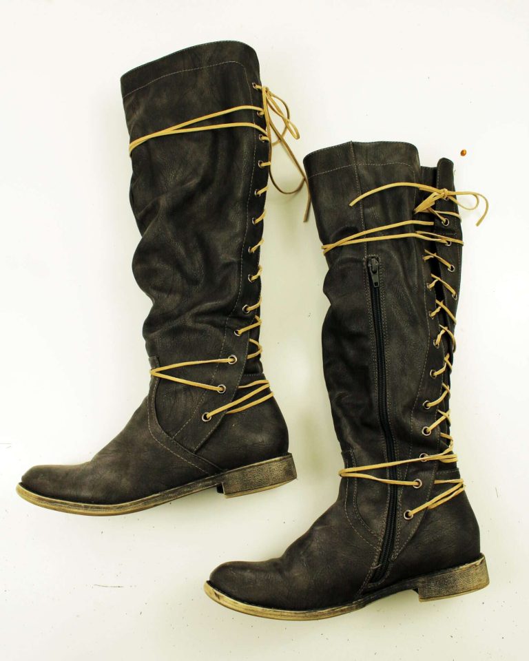 Refashion Your Leather Boots In Just Ten Minutes with Simple Suede Lace!