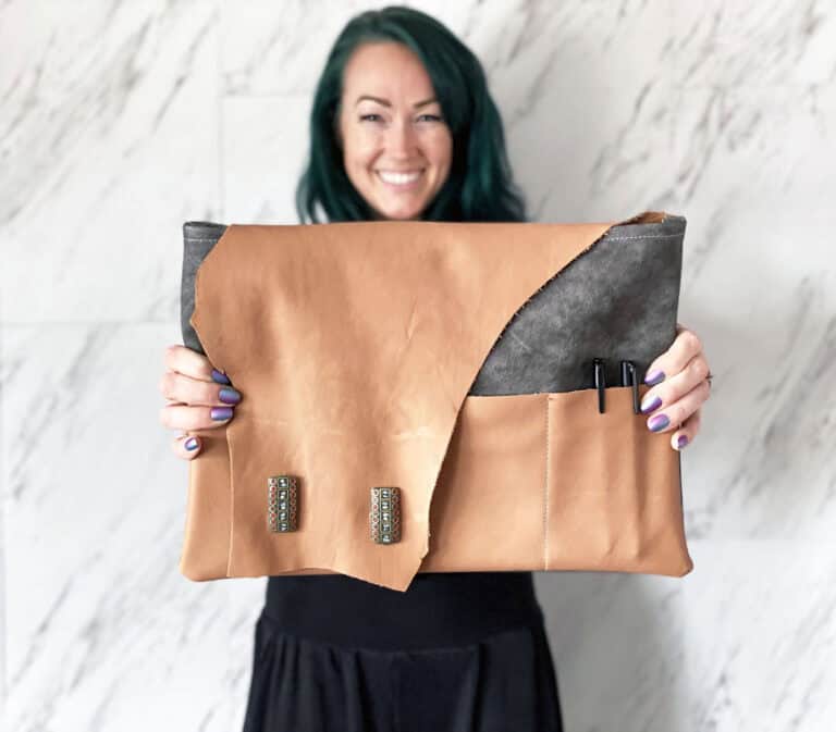 how to make a leather laptop pouch w sew along video